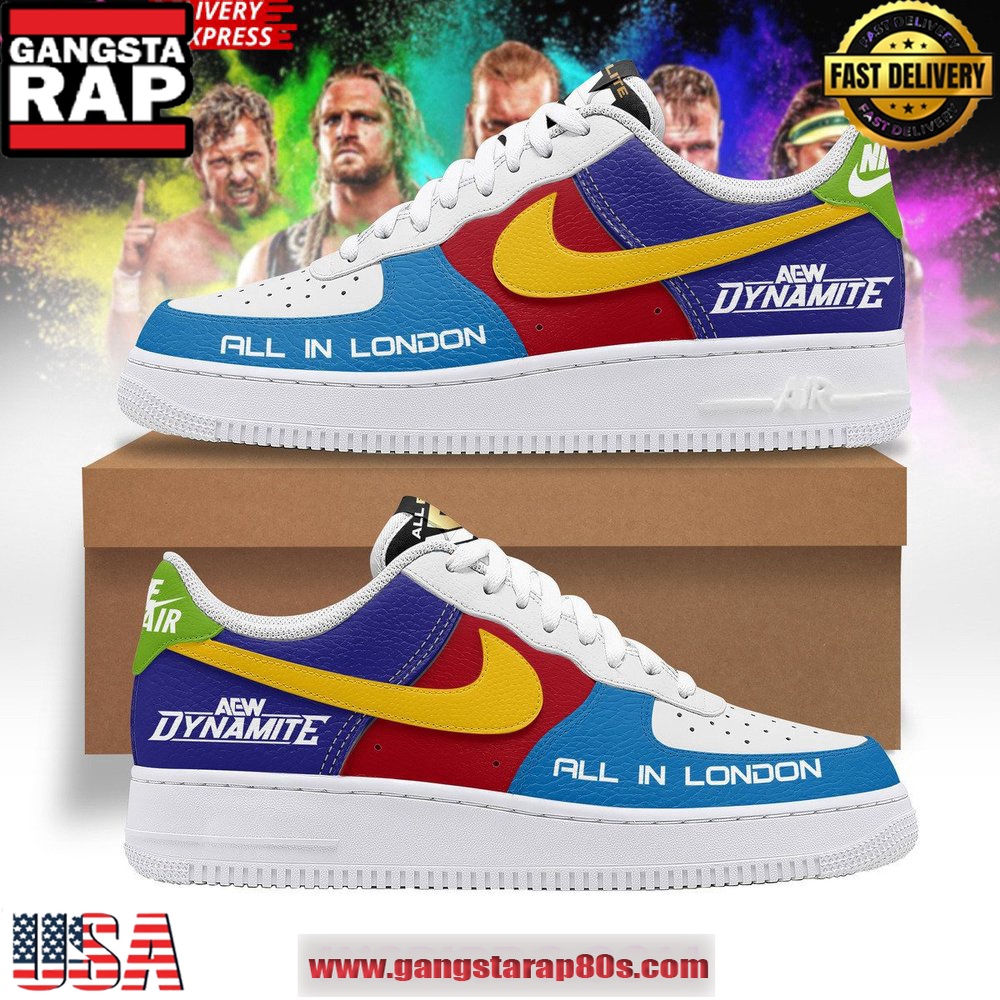 AEW Dynamite All In London Air Force 1 Sneakers Shoes AEW Dynamite All In London Air Force 1 Sneakers Shoes
