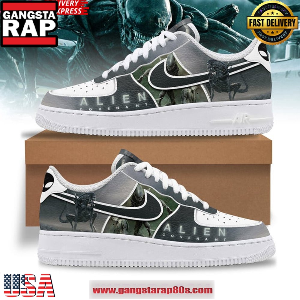 Alien Convenant Limited Edition Air Force 1 Running Sneakers Shoes Alien Convenant Limited Edition Air Force 1 Running Sneakers Shoes