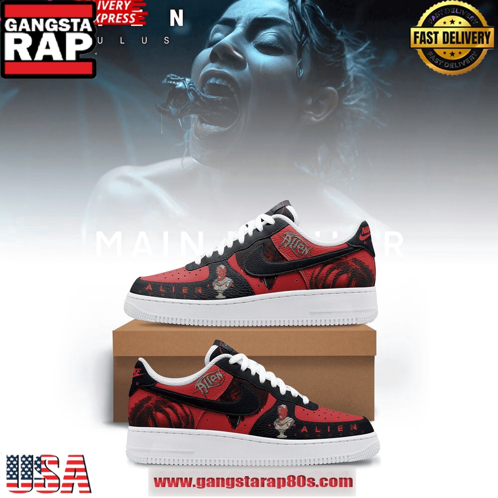 Alien Romulus Limited Edition Air Force 1 Running Sneakers Shoes Alien Romulus Limited Edition Air Force 1 Running Sneakers Shoes