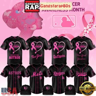All Team MLB x Breast Cancer Awareness Month 2025 Black Special Baseball Jersey