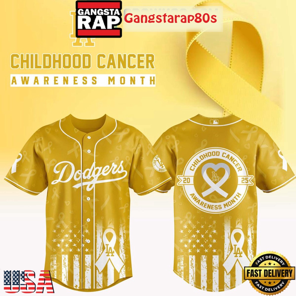 All Team MLB x Childhood Cancer Awareness Month Special Baseball Jersey All Team MLB x Childhood Cancer Awareness Month Special Baseball Jersey