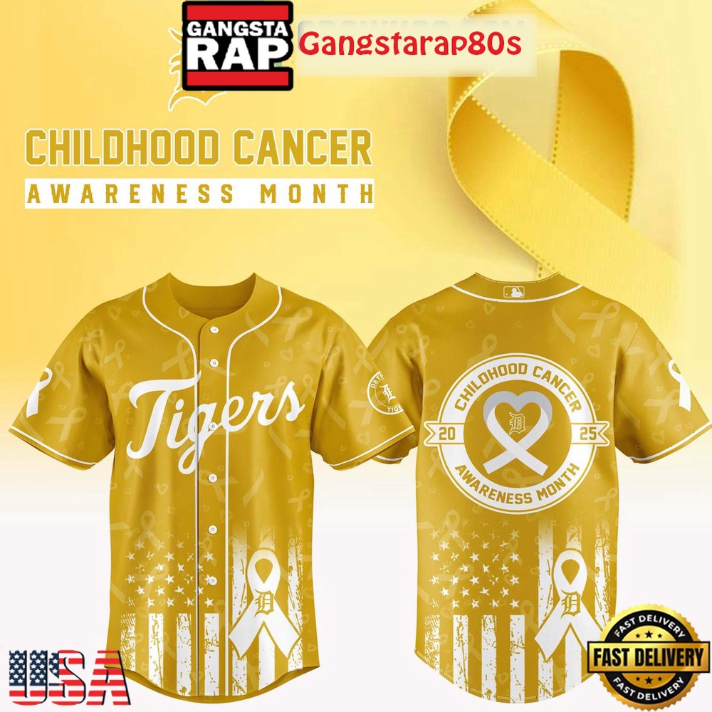 All Team MLB x Childhood Cancer Awareness Month Special Baseball Jersey All Team MLB x Childhood Cancer Awareness Month Special Baseball Jersey