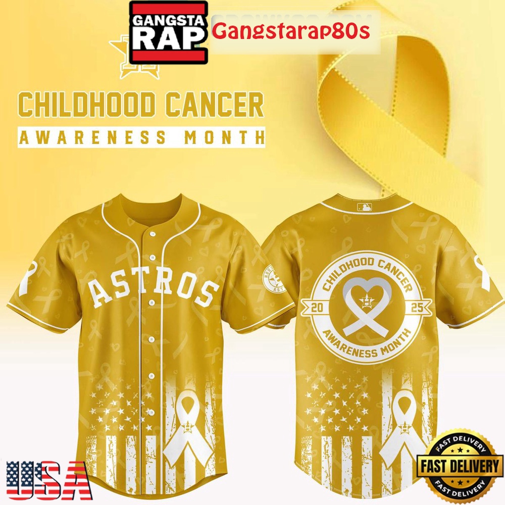 All Team MLB x Childhood Cancer Awareness Month Special Baseball Jersey All Team MLB x Childhood Cancer Awareness Month Special Baseball Jersey