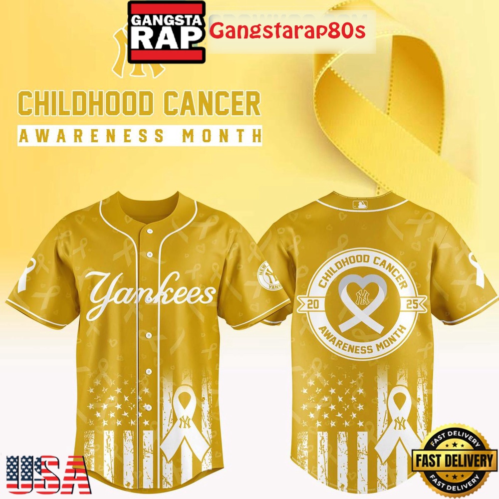 All Team MLB x Childhood Cancer Awareness Month Special Baseball Jersey All Team MLB x Childhood Cancer Awareness Month Special Baseball Jersey