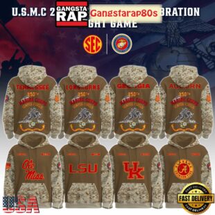 All Team NCAA x US Marine Corps 250th Birthday Unisex Hoodie