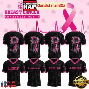 All Team NFL x Breast Cancer Awareness Month Black Football Jersey