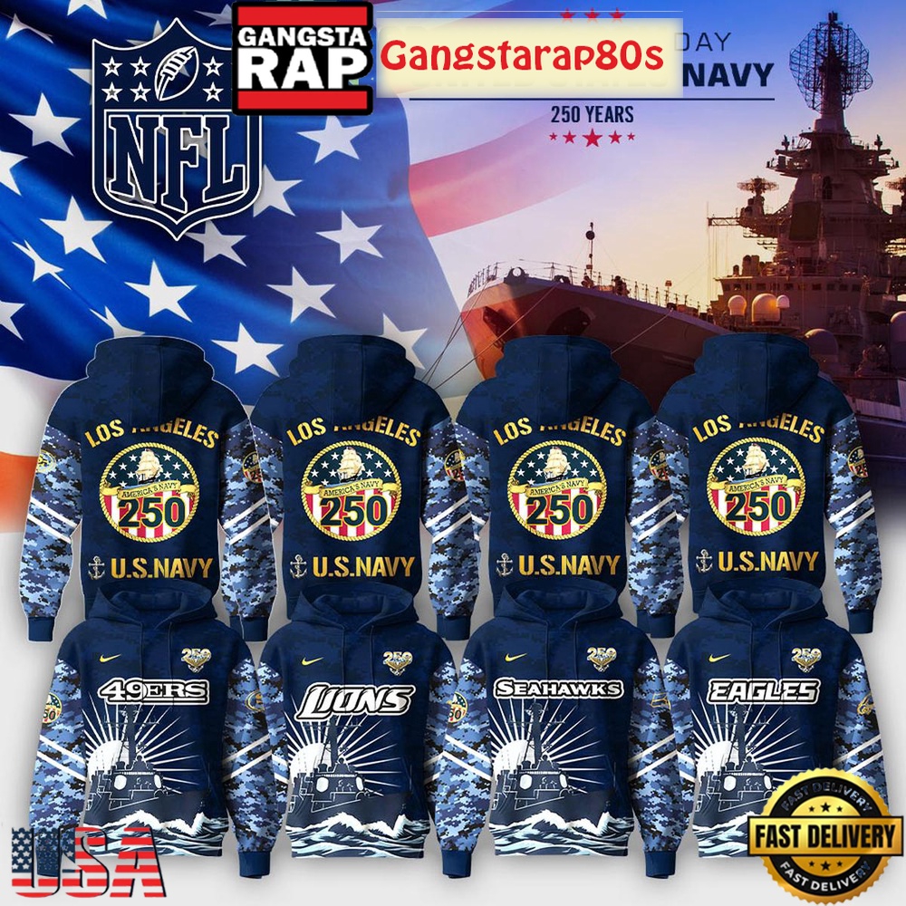 All Team NFL x US Navy 250 Years Unisex Hoodie All Team NFL x US Navy 250 Years Unisex Hoodie