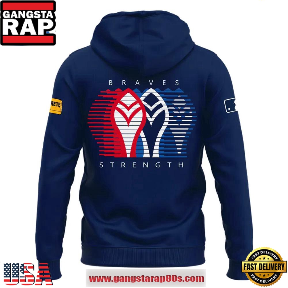 Atlanta Braves Baseball Braves Strength Navy Hoodie Shirt Atlanta Braves Baseball Braves Strength Navy Hoodie Shirt