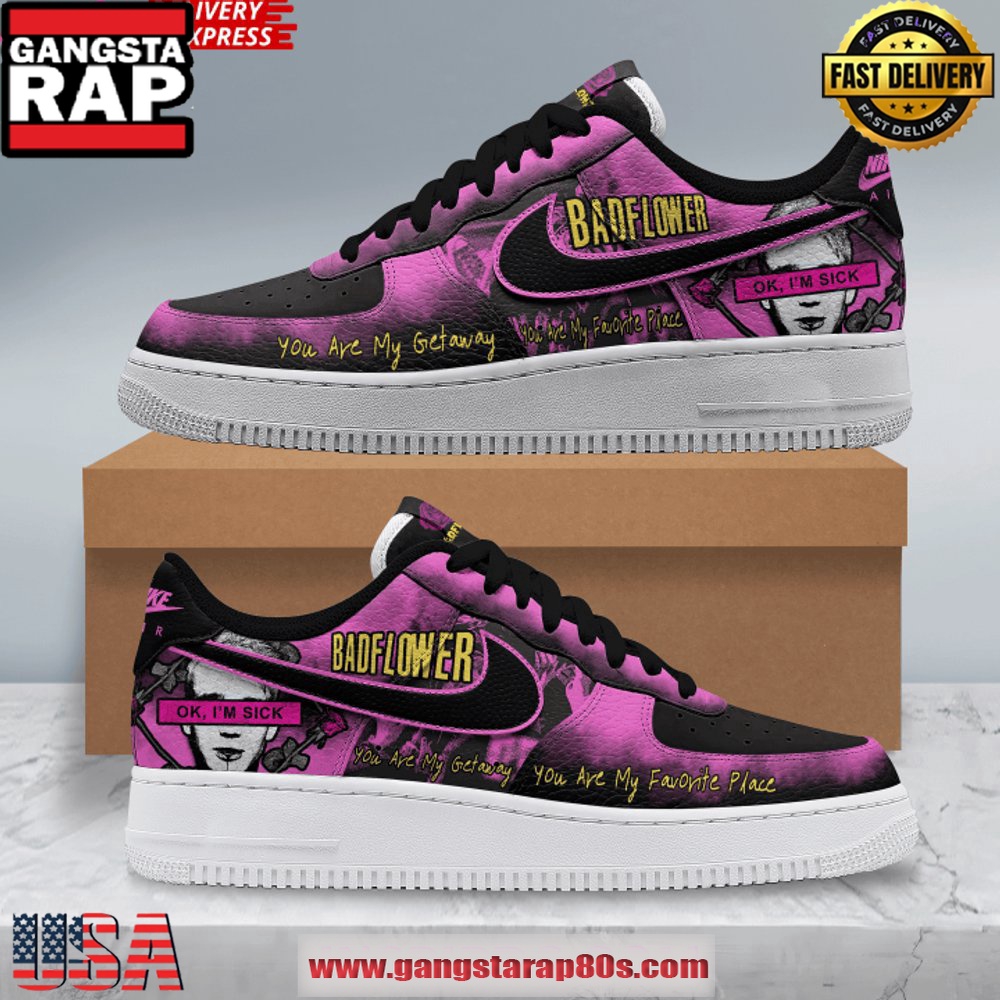 Badflower Band Limited Edition Air Force 1 Sneakers Shoes Badflower Band Limited Edition Air Force 1 Sneakers Shoes