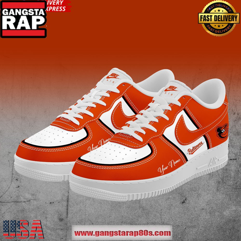 Baltimore Orioles MLB Special Edition Air Force 1 Running Sneakers Shoes Baltimore Orioles MLB Special Edition Air Force 1 Running Sneakers Shoes