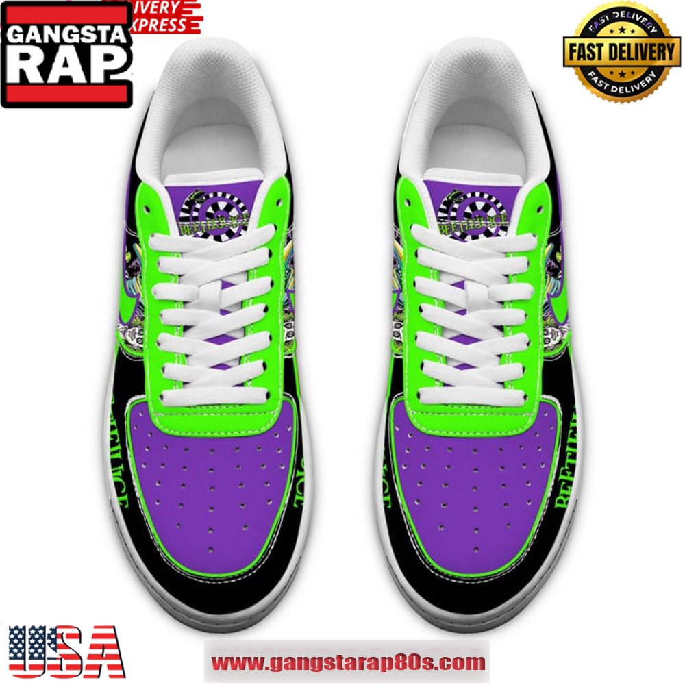 Beetlejuice Limited Edition Air Force 1 Running Sneakers Shoes Beetlejuice Limited Edition Air Force 1 Running Sneakers Shoes