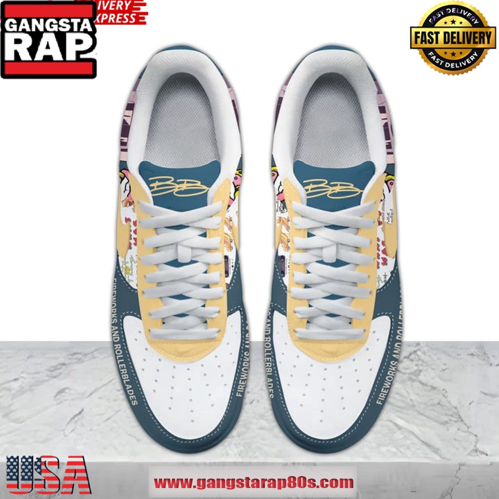 Benson Boone Fireworks and Rollerblades World Tour Air Force 1 Sneakers Shoes Benson Boone Fireworks and Rollerblades World Tour Air Force 1 Sneakers Shoes