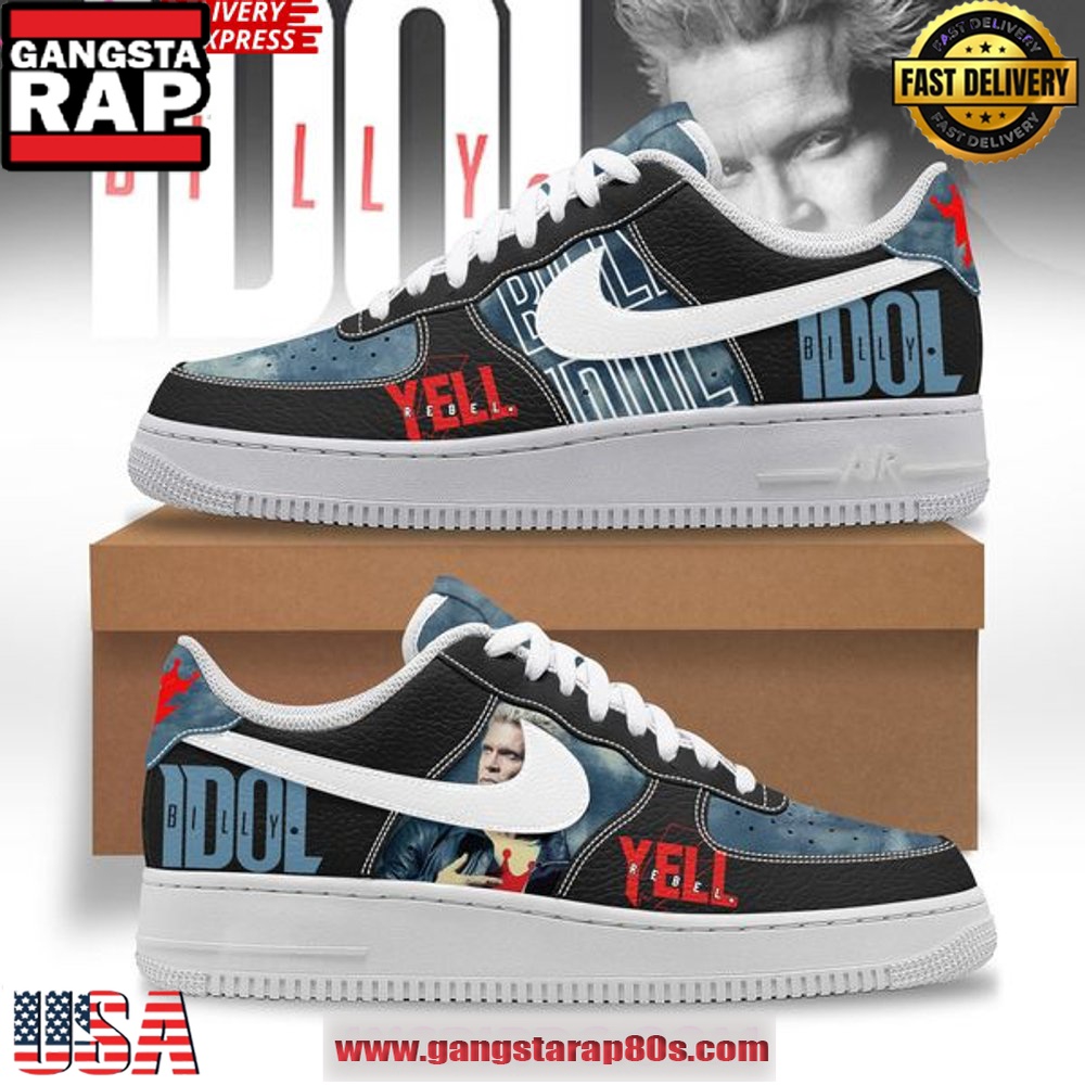 Billy Idol Rebel Yell Limited Edition Air Force 1 Sneakers Shoes Billy Idol Rebel Yell Limited Edition Air Force 1 Sneakers Shoes