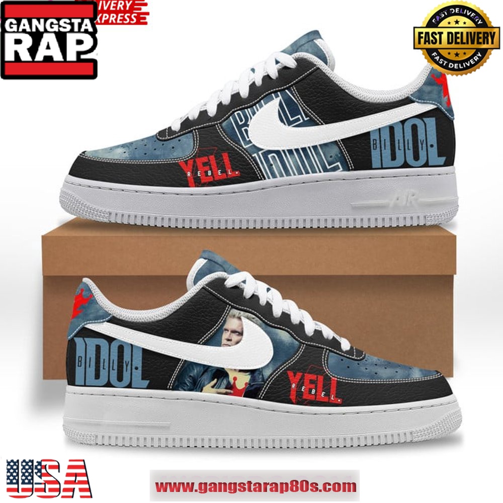 Billy Idol Rebel Yell Limited Edition Air Force 1 Sneakers Shoes Billy Idol Rebel Yell Limited Edition Air Force 1 Sneakers Shoes
