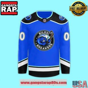 Biloxi Breakers Limited Edition 2025 Blue Custom Hockey Jersey