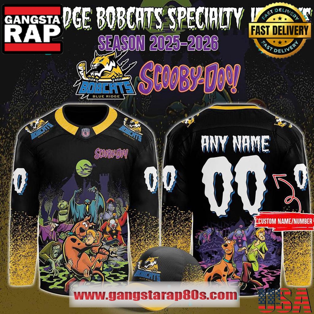 Blue Ridge Bobcats x Scooby-Doo Night 2025 Custom Hockey Jersey Blue Ridge Bobcats x Scooby-Doo Night 2025 Custom Hockey Jersey
