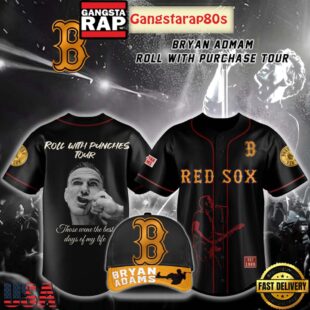 Boston Red Sox x Bryan Adam Roll With Purchase Tour 2025 Baseball Jersey