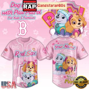 Boston Red Sox x Dog Day With Paw Patrol For Kid And Families 2025 Baseball Jersey
