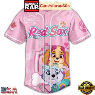 Boston Red Sox x Dog Day With Paw Patrol For Kid And Families 2025 Baseball Jersey