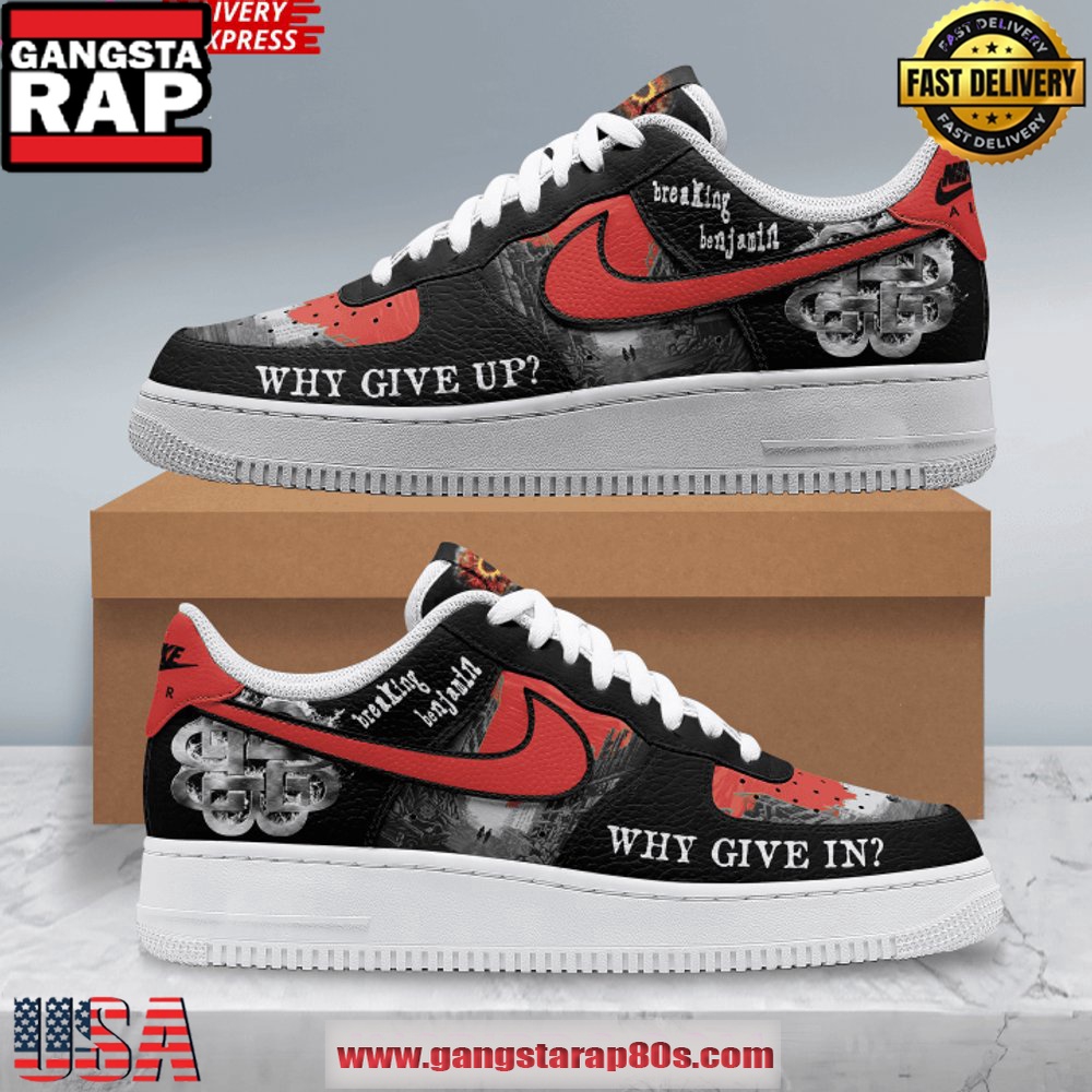 Breaking Benjamin Limited Edition Air Force 1 Sneakers Shoes Breaking Benjamin Limited Edition Air Force 1 Sneakers Shoes