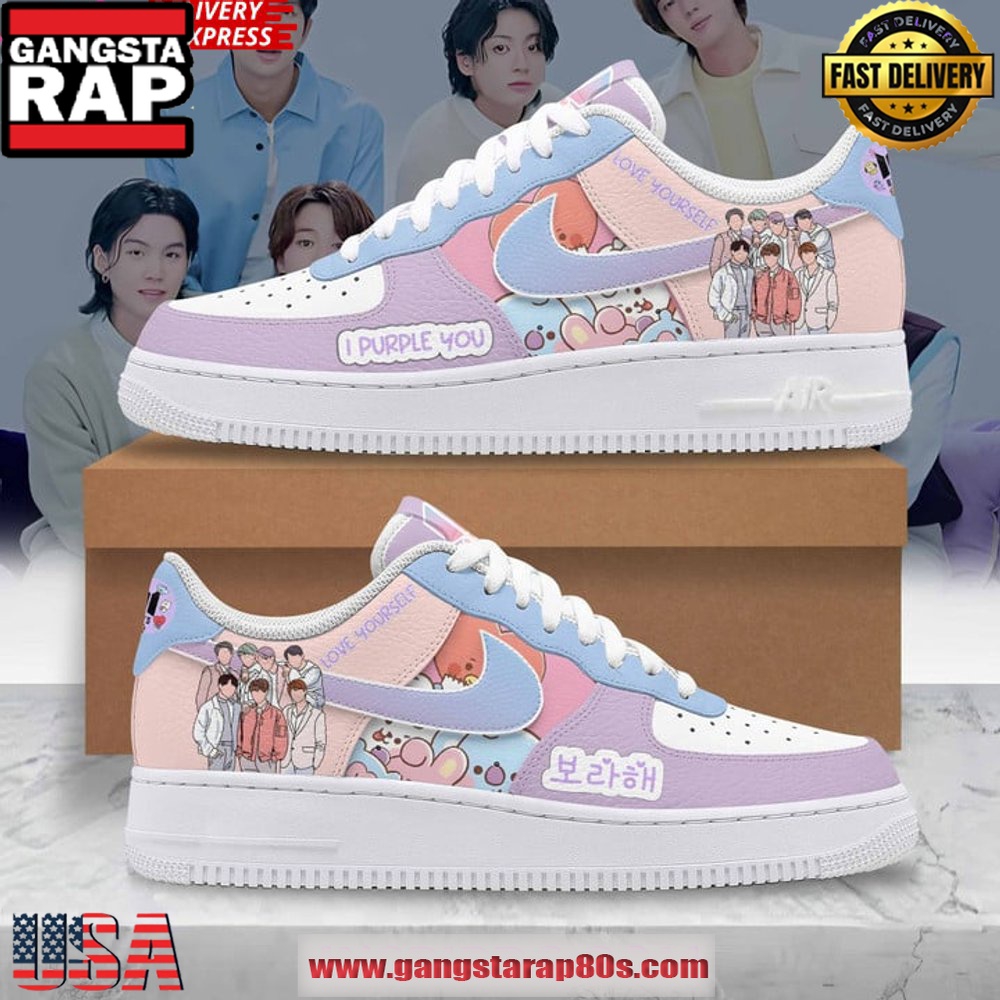 BTS ARMY Limited Edition Air Force 1 Sneakers Shoes BTS ARMY Limited Edition Air Force 1 Sneakers Shoes