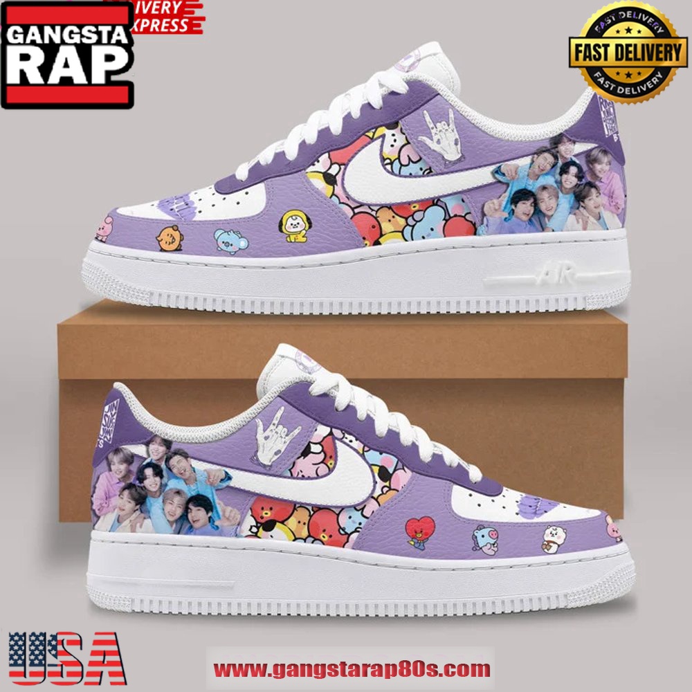 BTS x ARMY Limited Edition Air Force 1 Sneakers Shoes BTS x ARMY Limited Edition Air Force 1 Sneakers Shoes