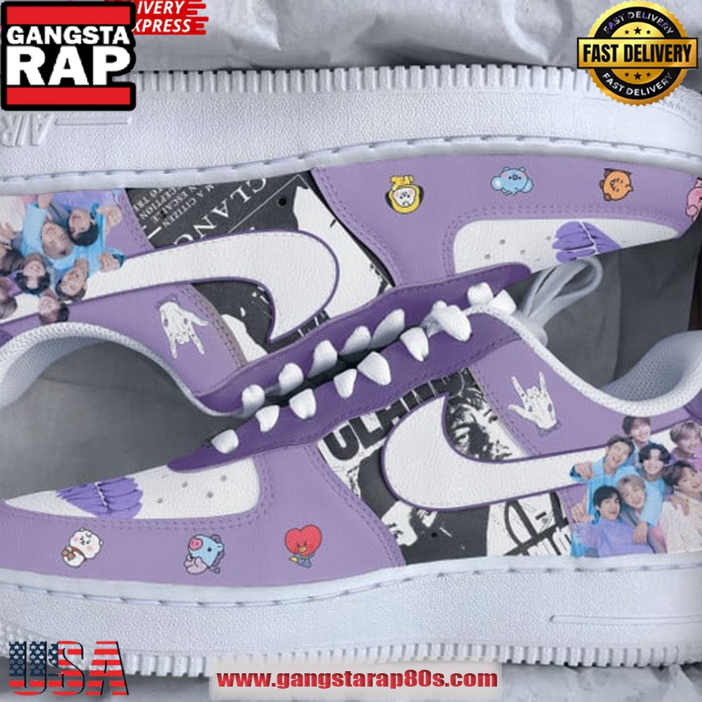 BTS x ARMY Limited Edition Air Force 1 Sneakers Shoes BTS x ARMY Limited Edition Air Force 1 Sneakers Shoes