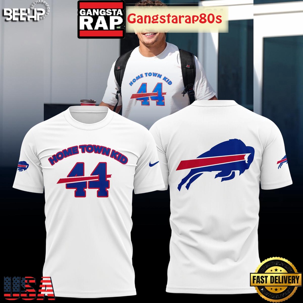 Buffalo Bills Home Town Kid 2025 White Unisex Hoodie Buffalo Bills Home Town Kid 2025 White Unisex Hoodie