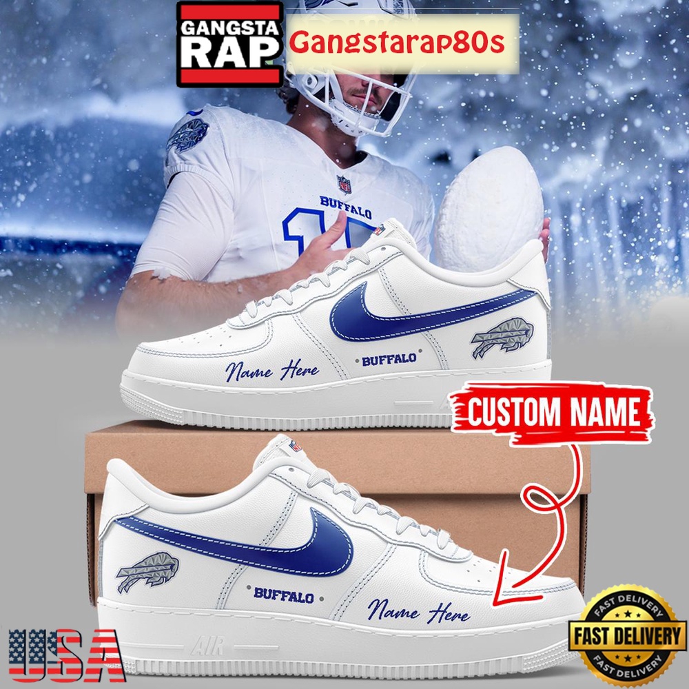 Buffalo Bills Rivalries Cold Front Custom Air Force 1 Sneakers Shoes Buffalo Bills Rivalries Cold Front Custom Air Force 1 Sneakers Shoes