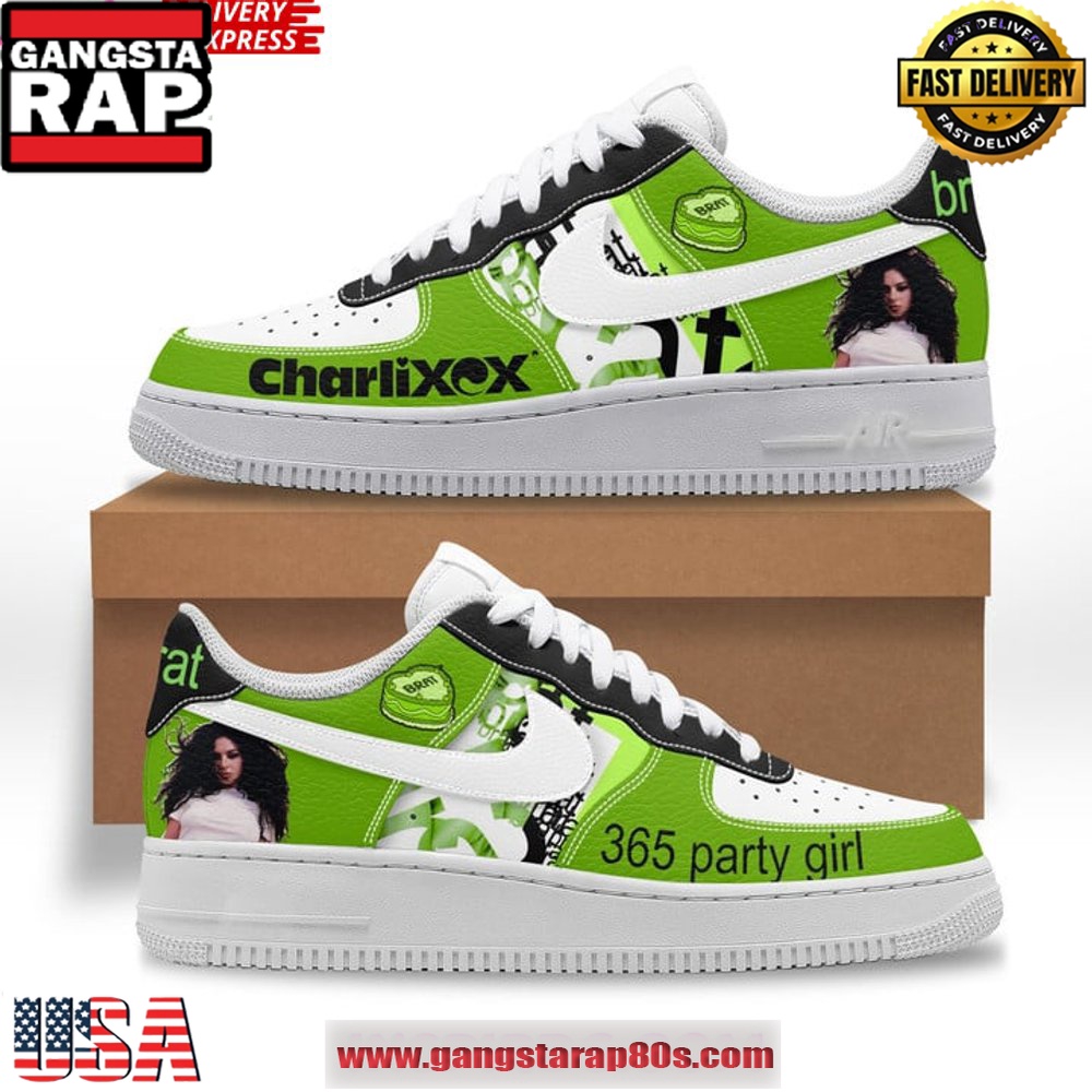 Charli XCX 365 Party Girl Air Force 1 Sneakers Shoes Charli XCX 365 Party Girl Air Force 1 Sneakers Shoes
