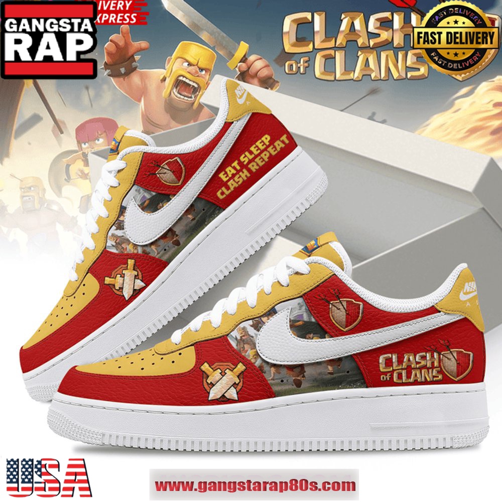 Clash of Clans Limited Edition Air Force 1 Sneakers Shoes Clash of Clans Limited Edition Air Force 1 Sneakers Shoes