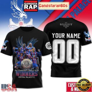 Crystal Palace FC FA Community Shield 2025 Winners Custom T Shirt
