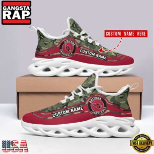 Custom Name Arizona Cardinals NFL Pattern Max Soul Shoes