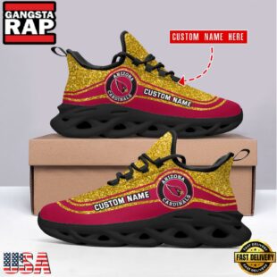 Custom Name Arizona Cardinals NFL Team Pattern Max Soul Shoes