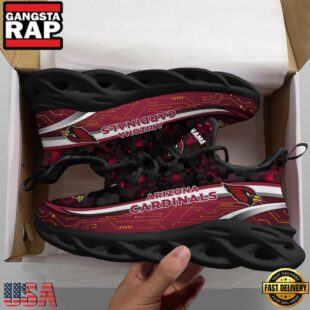 Custom Name Arizona Cardinals Sport NFL Team Max Soul Shoes