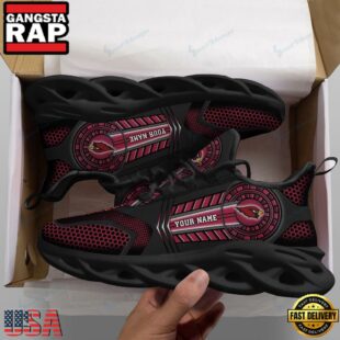 Custom Name Arizona Cardinals Team Pattern Max Soul Shoes