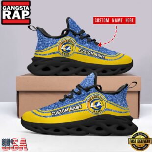 Custom Name Los Angeles Rams Max Soul Shoes