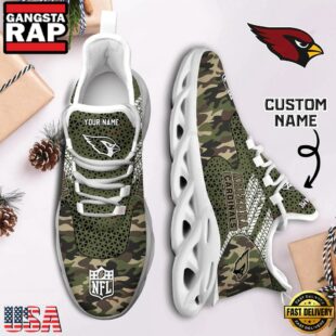 Custom Name Los Angeles Rams NFL Camo Max Soul Shoes