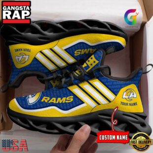 Custom Name Los Angeles Rams NFL Football Max Soul Shoes