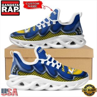 Custom Name Los Angeles Rams NFL Logo Max Soul Shoes