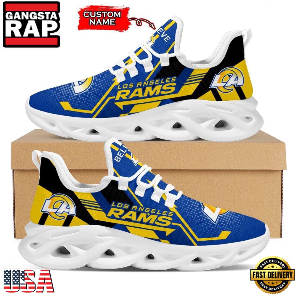NFL Los Angeles Rams Team Logo New Design Max Soul Shoes Running Sneakers NFL Los Angeles Rams Team Logo New Design Max Soul Shoes Running Sneakers