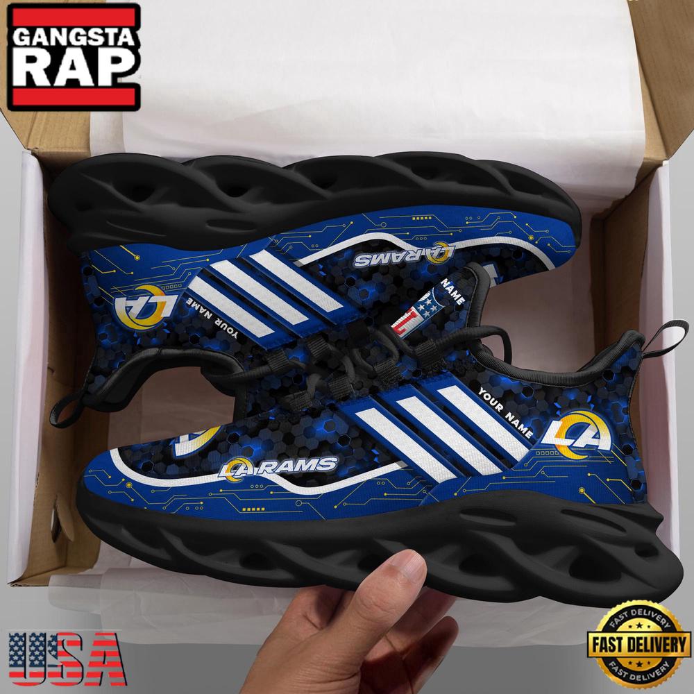 NFL Los Angeles Rams Team New Design Max Soul Shoes Running Sneakers NFL Los Angeles Rams Team New Design Max Soul Shoes Running Sneakers