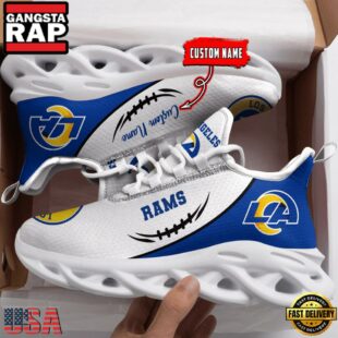 Custom Name Los Angeles Rams Sport Logo Max Soul Shoes