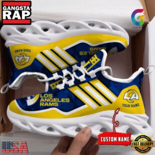 Custom Name Los Angeles Rams Sport Logo Team Max Soul Shoes