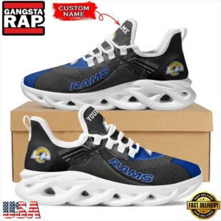 Custom Name Los Angeles Rams Sport NFL Football Max Soul Shoes
