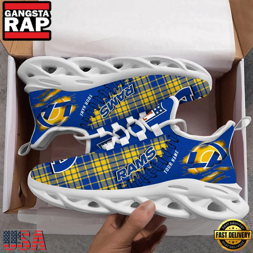 NFL Los Angeles Rams Team New Design Max Soul Shoes Running Sneakers NFL Los Angeles Rams Team New Design Max Soul Shoes Running Sneakers