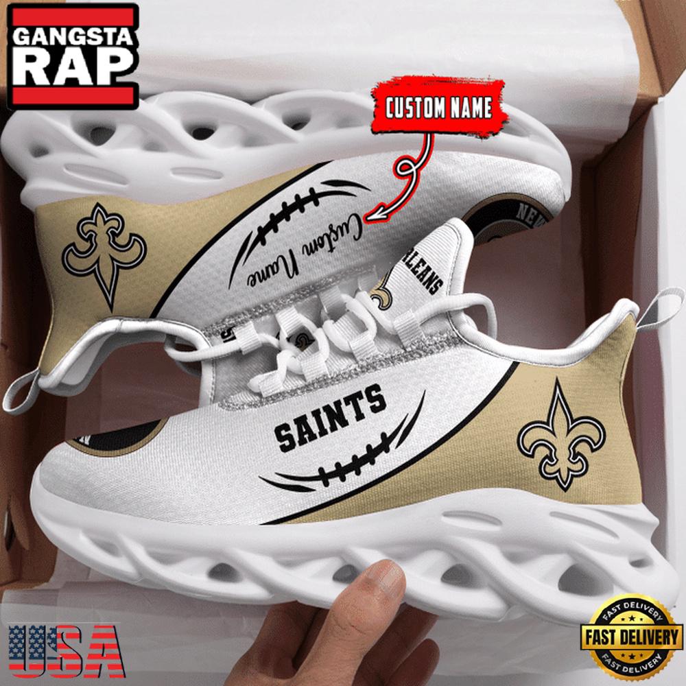 NFL New Orleans Saints Sport Football New Design Max Soul Shoes Running Sneakers NFL New Orleans Saints Sport Football New Design Max Soul Shoes Running Sneakers