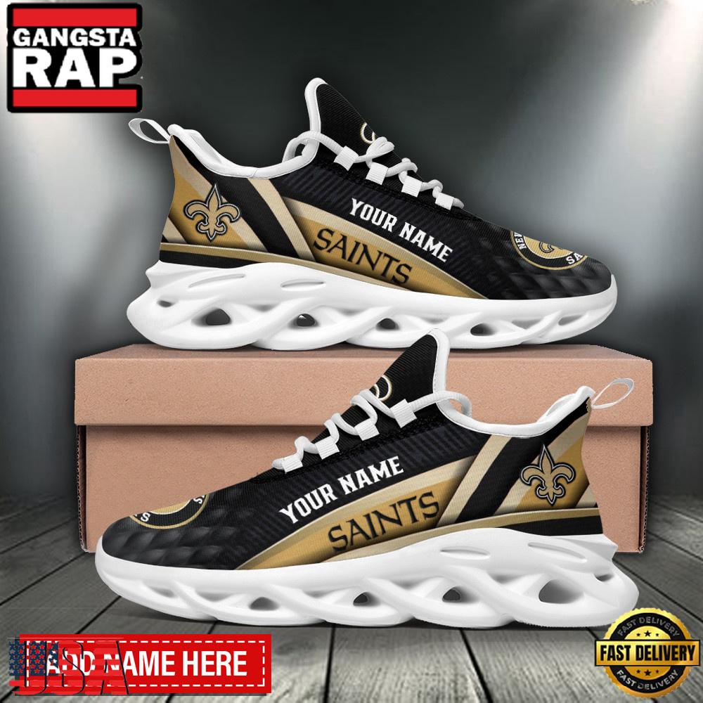 NFL New Orleans Saints Sport Team New Design Max Soul Shoes Running Sneakers NFL New Orleans Saints Sport Team New Design Max Soul Shoes Running Sneakers