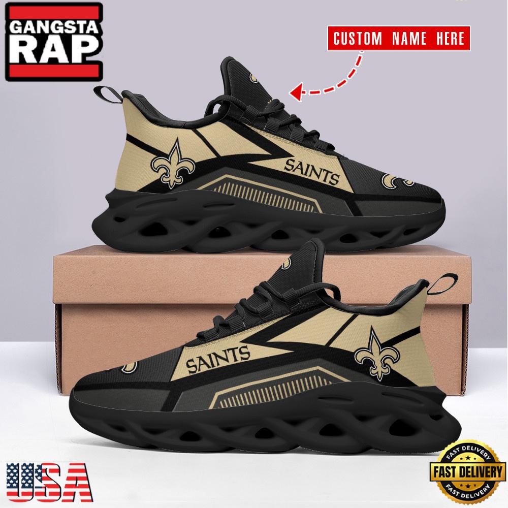 NFL New Orleans Saints Team Sport New Design Max Soul Shoes Running Sneakers NFL New Orleans Saints Team Sport New Design Max Soul Shoes Running Sneakers