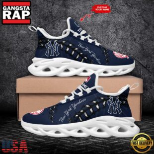 Custom Name New York Yankees Baseball Max Soul Shoes